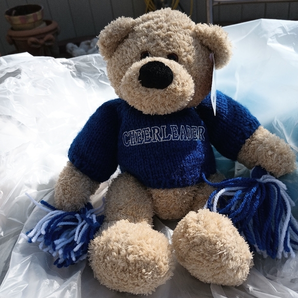 Gund Plush 13" Teddy Bear with Blue Sweater "Cheerleader" 41896 - Picture 12 of 12